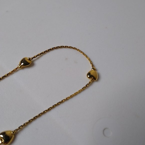 Lot Of 3 Heart Bead Jewelry 2 Ankle Bracelets 1 Necklace - Picture 5 of 16